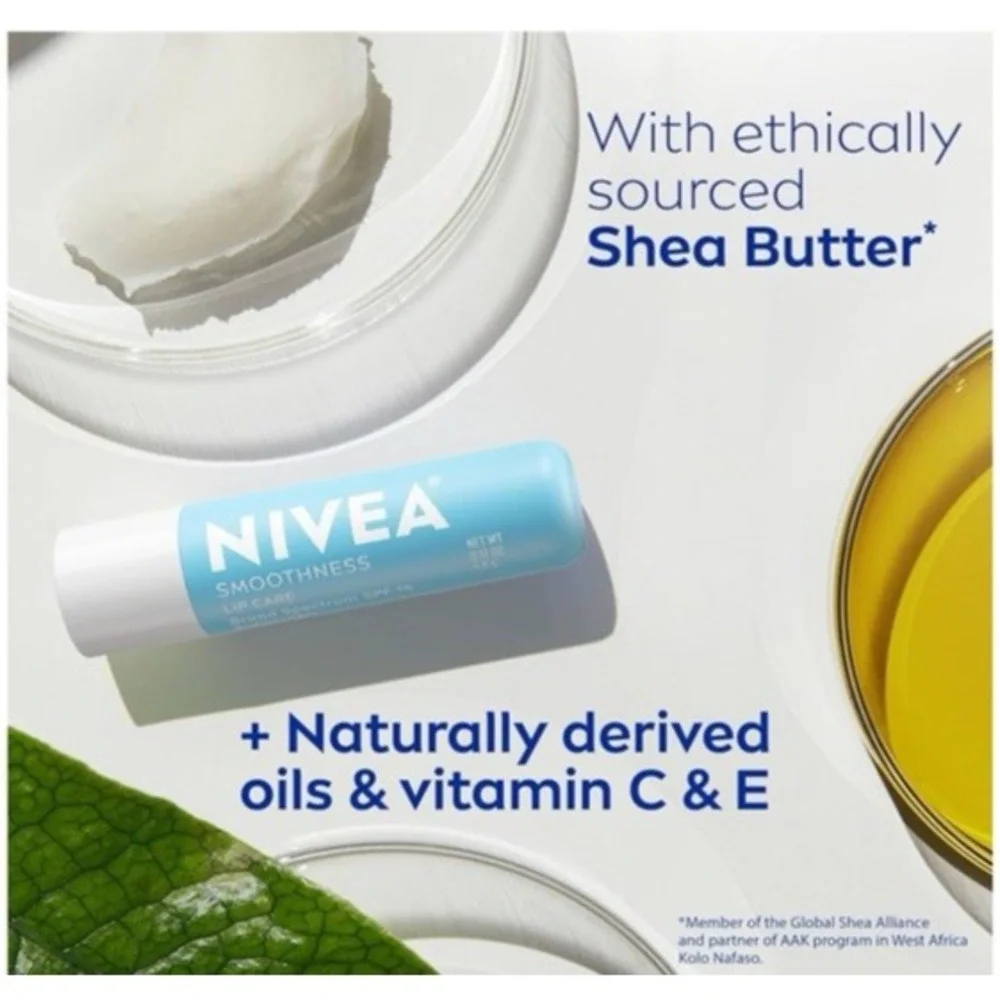 3X NIVEA Kiss of Smoothness‎ Lip Care Loose Stick, 0.17 oz
